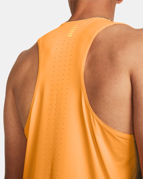 Camiseta sin mangas UA Launch Elite para hombre, Orange, pdpMainDesktop image number 2